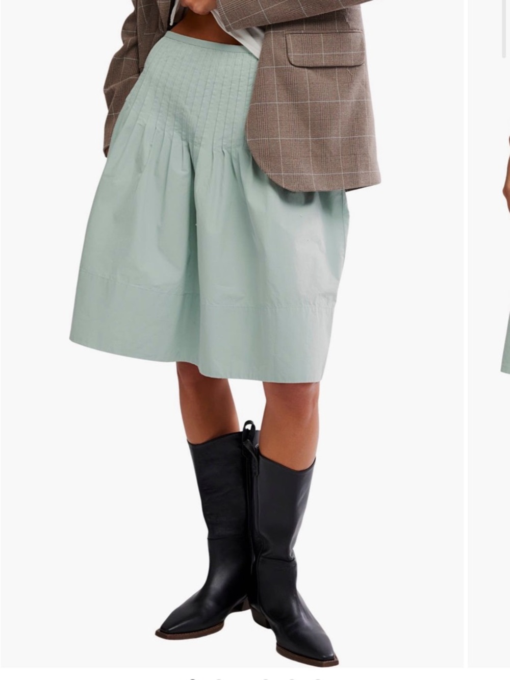 Free People Pleated Sea Sage Midi skirt. New without tags